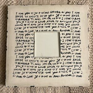 Tin Square Vintage Style “Love” Frame.